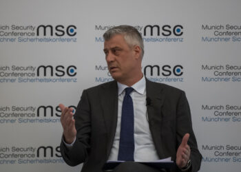 Hashim Thaçi, former president of Kosovo, photographed at the 2019 Munich Security Conference.