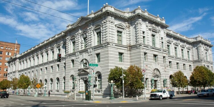 Exterior of the U.S. Court of Appeals for the Ninth Circuit courthouse in San Francisco.