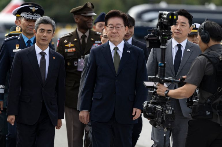 South Korean President Lee Jae Myung attends the Armed Forces Day event at a military base in October 2026