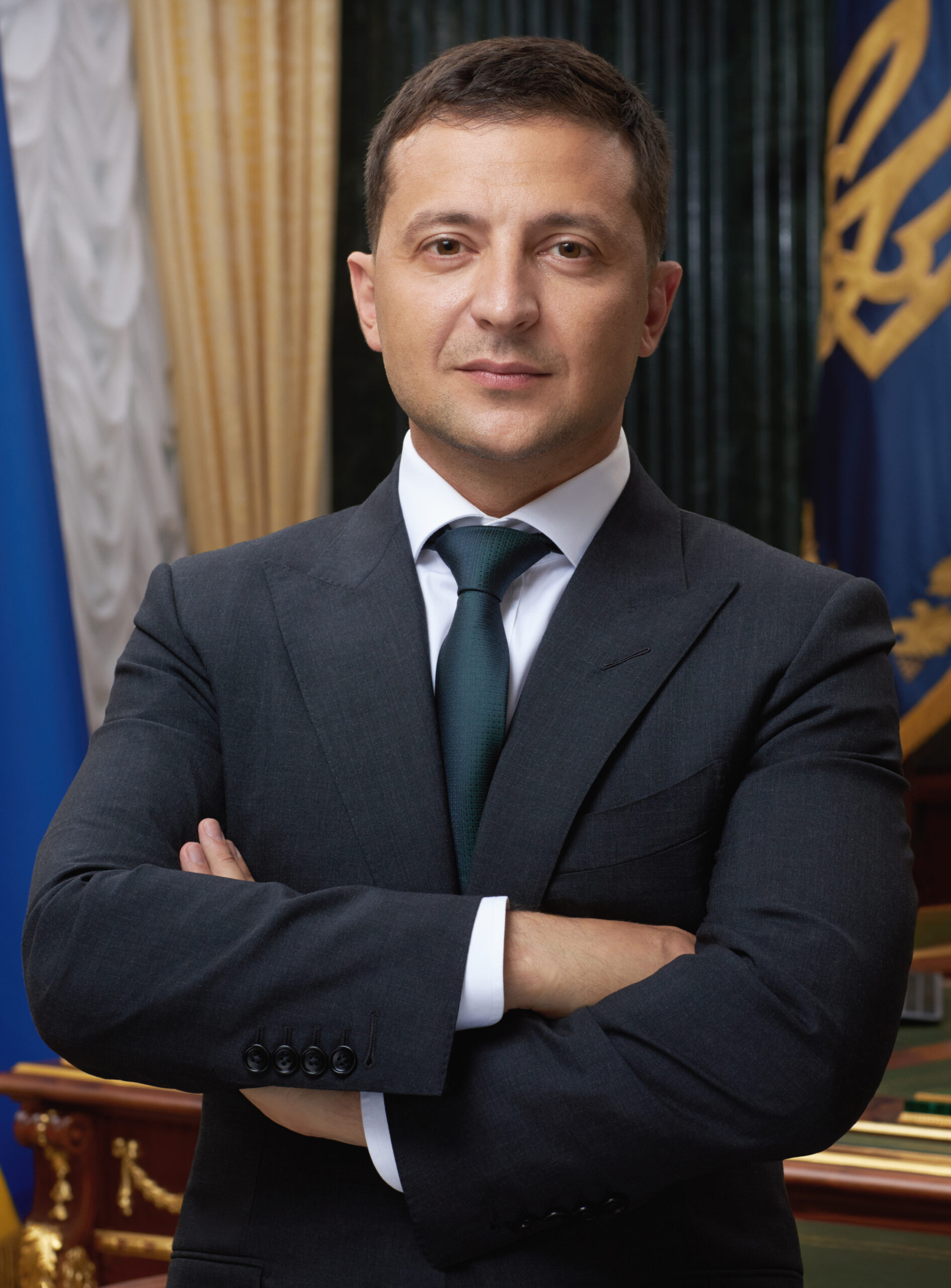 Official portrait of Ukrainian President Volodymyr Zelenskyy.
