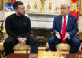 Ukrainian President Volodymyr Zelenskyy and US President Donald Trump during a February 2025 meeting at the White House.